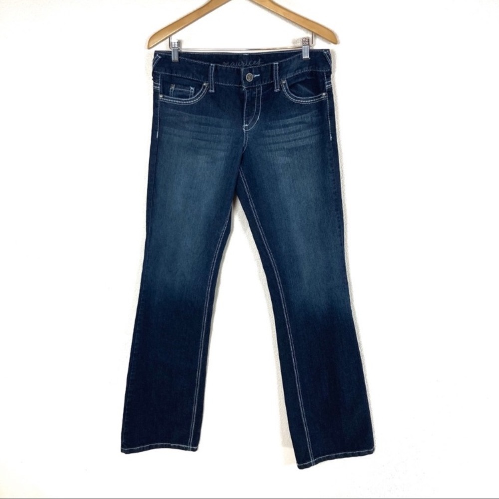 Maurices Straight Leg Mid Rise Dark Wash Stretch Jeans Women’s Sz 10 Long